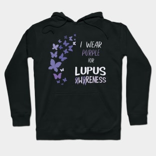 I Wear Purple For Lupus Awareness Hoodie